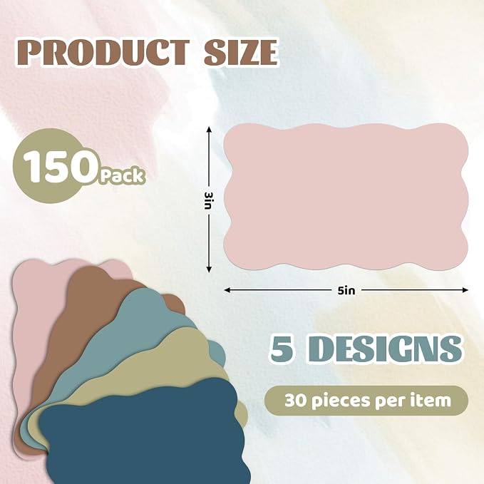 Whaline 150Pcs Boho Index Cards 3 x 5 Inch Neutral Color Flash Notecard - Image 2