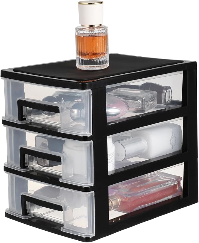 Plastic Stacking Desktop Storage Drawers 3-Drawer Storage Organizer, Small - Image 6
