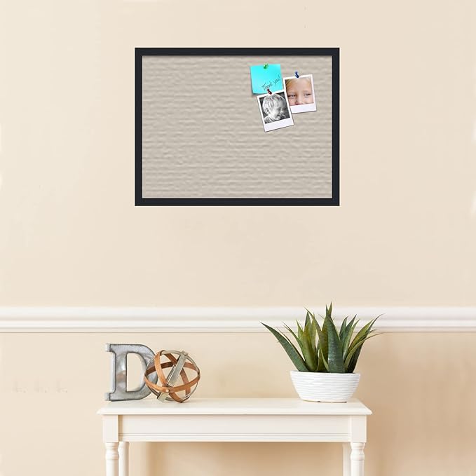 PinPix 24x18 Inch Cork Bulletin Board. This Decorative Framed Pin Board Comes with Desert Pastel Design and a Satin Black Frame. Ideal for Home Office Decor or Message Board (PinPix-1815)-DeskLoop Office
