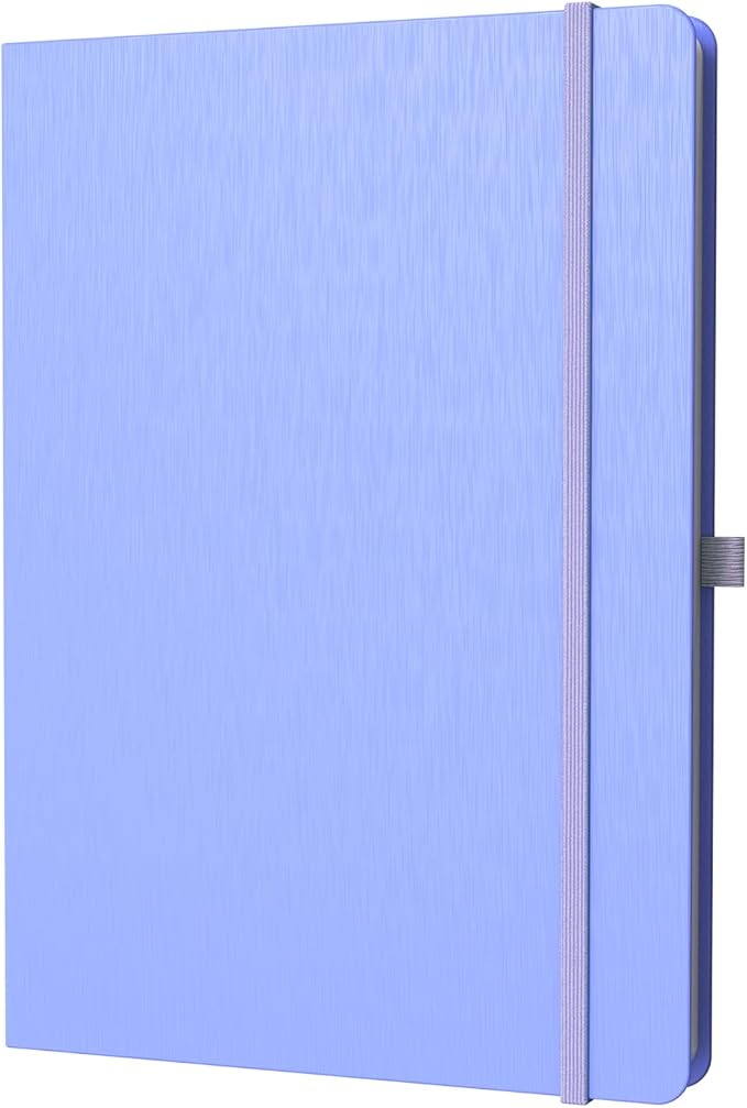 A4 Lined Journal Notebook, 8mm Ruled Notepad, Journaling for Writing, Work, School, Travel and Note Taking, Hardcover 160 Pages (80 Sheets) 8.27 x 11.6 inches (Cornflower Blue)-DeskLoop Office