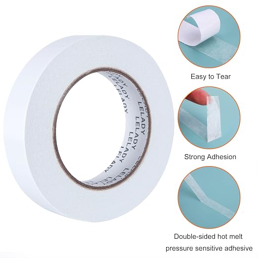 LELADY Double Sided Tape 1 Inch x 40 Yards- 2 Rolls Double-Sided Adhesive - Image 8
