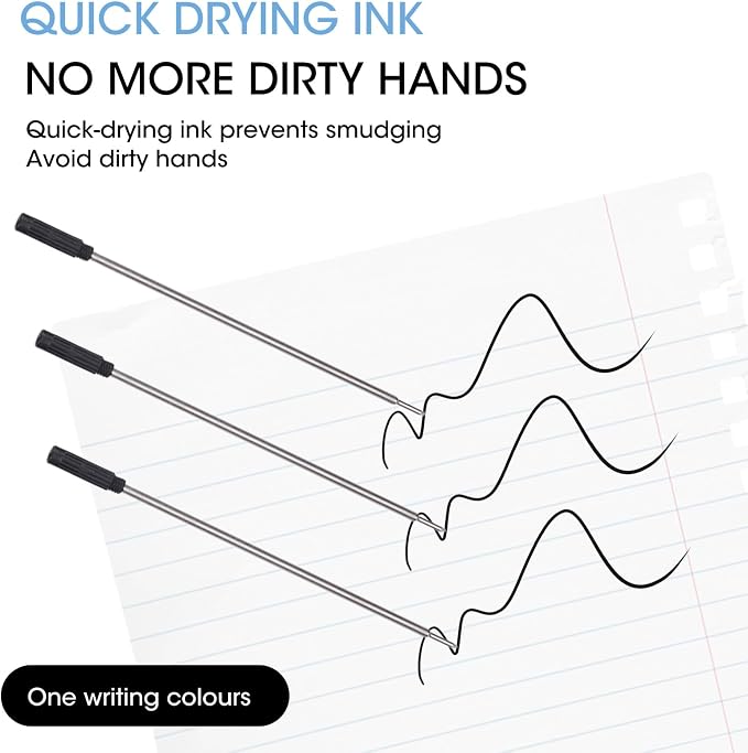 0.7 mm Ballpoint Ink Twist Pen Refills, Stationery Compatible - Image 5