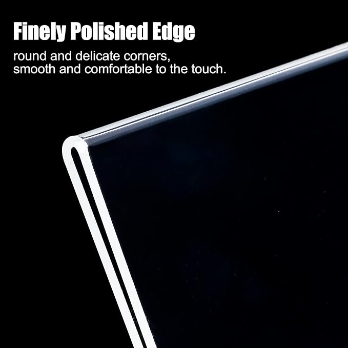 xydstay 8.5 x 11 Acrylic Sign Holder 2 Pack, Vertical T Shape Clear Plastic - Image 3