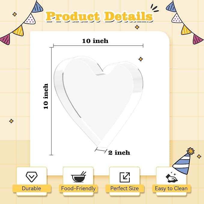 Ledido 10’’ Acrylic Letter Charcuterie Board Box, Reusable Fillable Serving Tray - Image 3