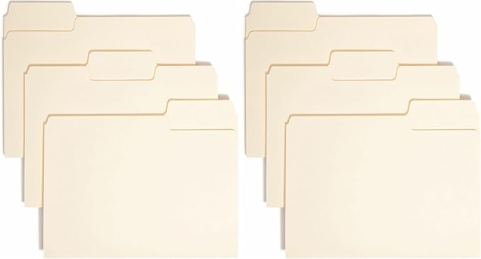 Smead SuperTab File Folder, Oversized 1/3-Cut Tab, Letter Size, 100 Per Box by SMEAD