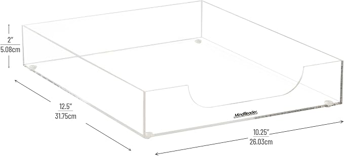 Mind Reader Paper Tray, Desktop Organizer, File Storage - Image 3