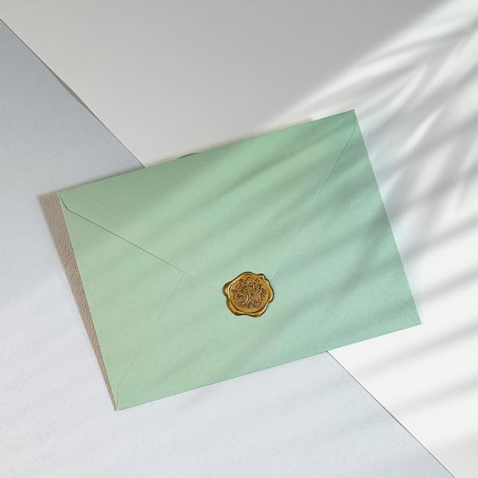 50 PCS Sage Green Colorful A7 Envelopes - Image 4