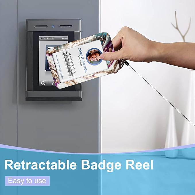 Badge Lanyard and ID Badge Holder, Retractable Badge Reels - Image 4