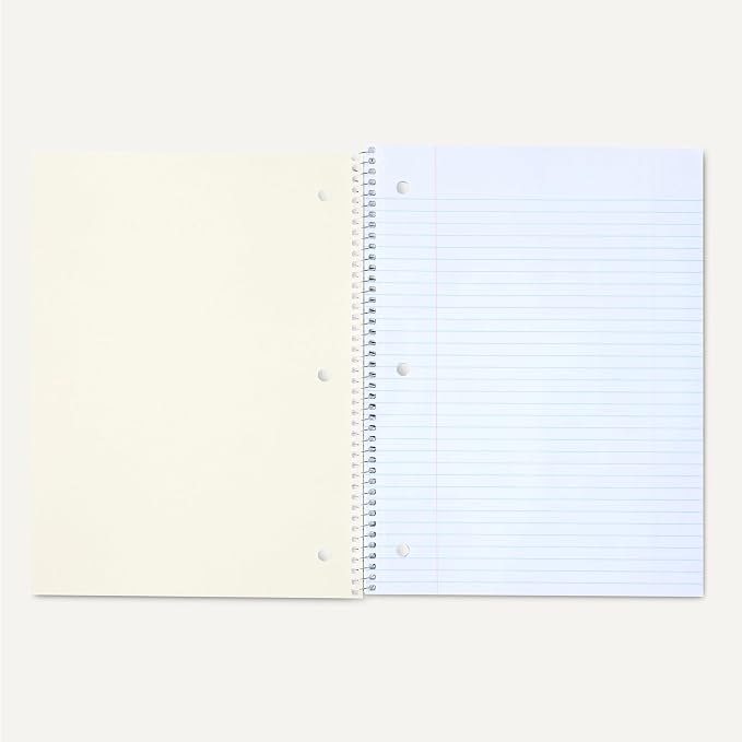 Amazon Basics Wide Ruled Spiral Notebooks, 70 Sheets, 7-1/2" x 10-1/2" - Image 4