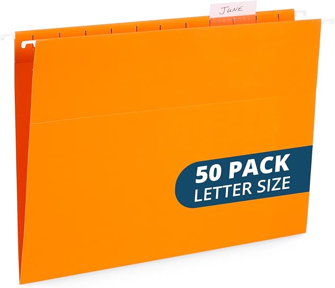 Blue Summit Hanging File Folders, Letter Size, 50 Per Box by BlueSummitSupplies