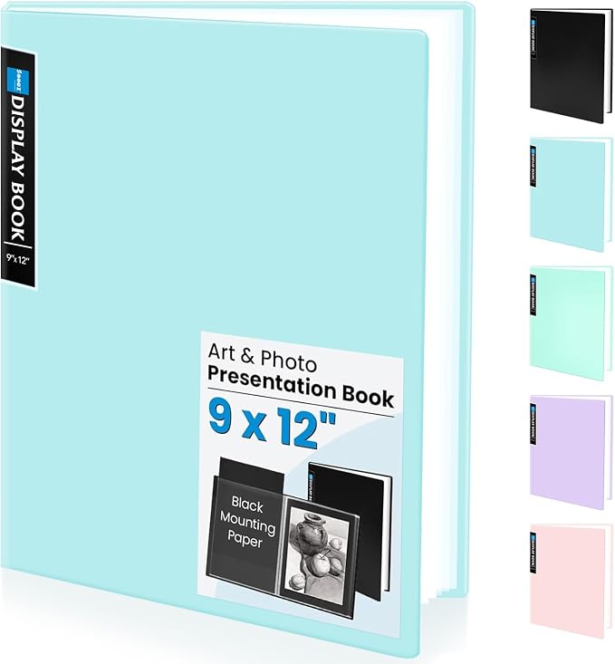 Sooez Binder with Plastic Sleeves 30-Pocket, Displays 60 Pages, 9x12 by Sooez