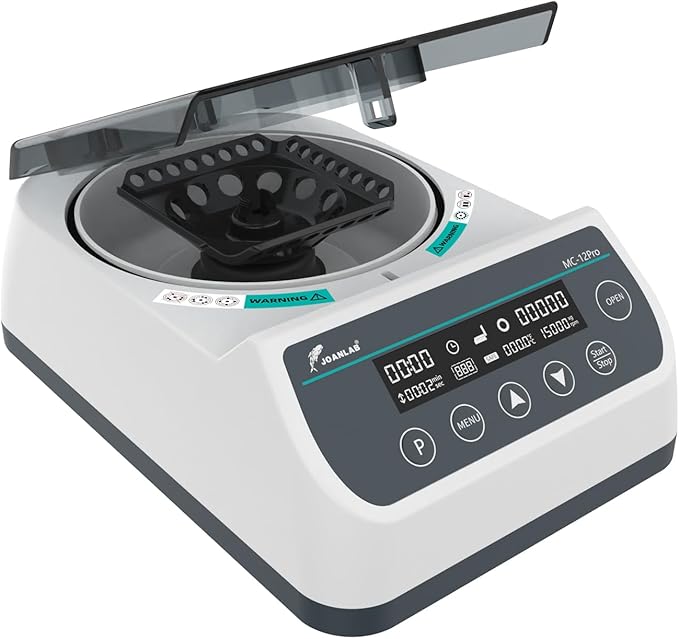 JOANLAB Lab High Speed Centrifuge Machine 12000rpm Bechtop Microcentrifuges 3 in 1 Rotor for 0.2/0.5/1.5/2mL Tube Capacity-DeskLoop Office