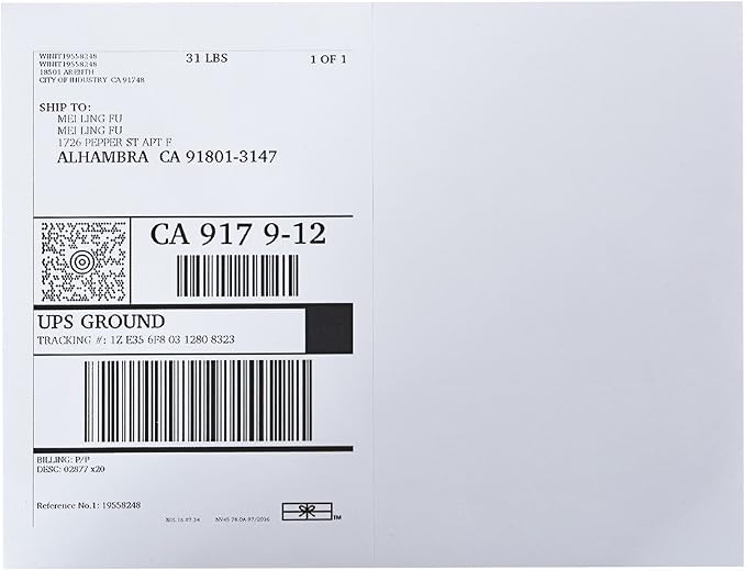 9527 Product Half Sheet Self Adhesive Shipping Labels - Image 8