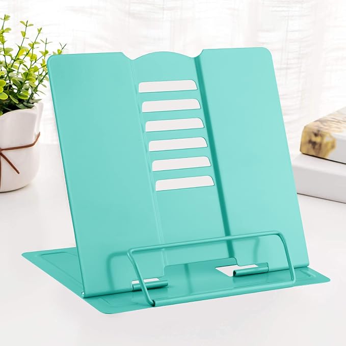 MSDADA Book Stand Metal Reading Rest Book Holder Adjustable Cookbook Documents by ColoryourlifewithMSDADA