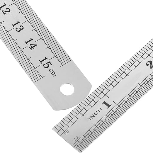 40 Pack Metal Ruler, 6 Inch Laser Engraved Marks Won't Fade, Stainless Steel - Image 3