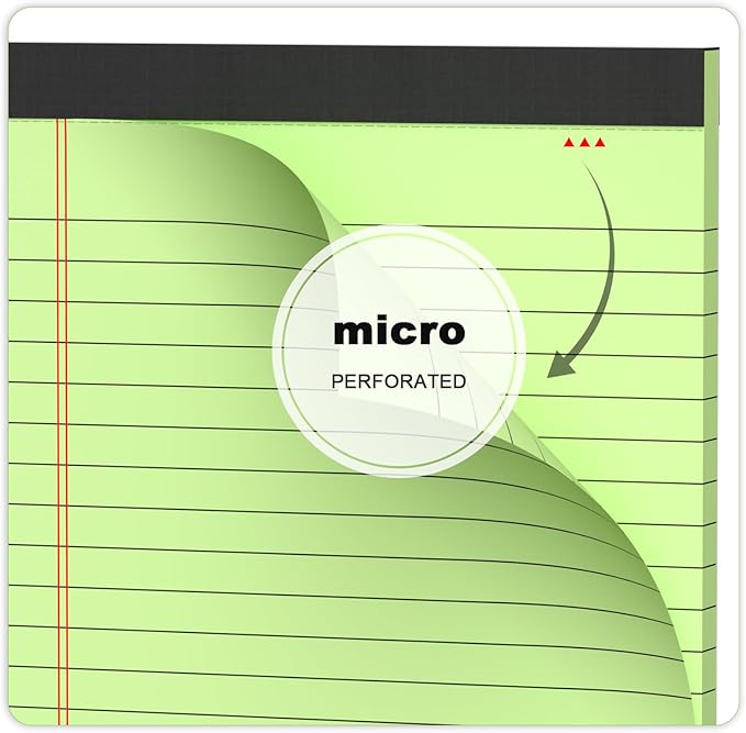 5pcs Small Note Pads 5x8 Notebook College Ruled Legal Pads Color Notepads 5 Pack Study Back Writing Pads 5 x 8 Perforated Narrow Ruled Pads of Paper for School & Office Supplies (Multicolor)