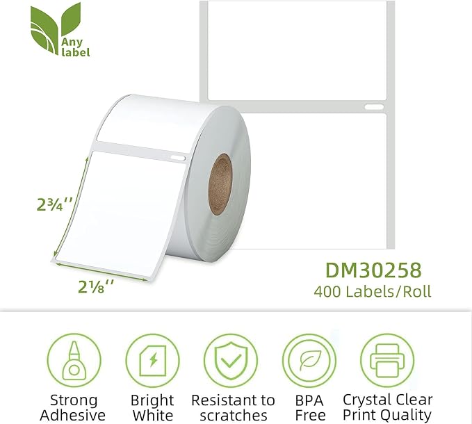 Compatible 2-1/8" x 2-3/4" Direct Thermal Labels Replacement - Image 2