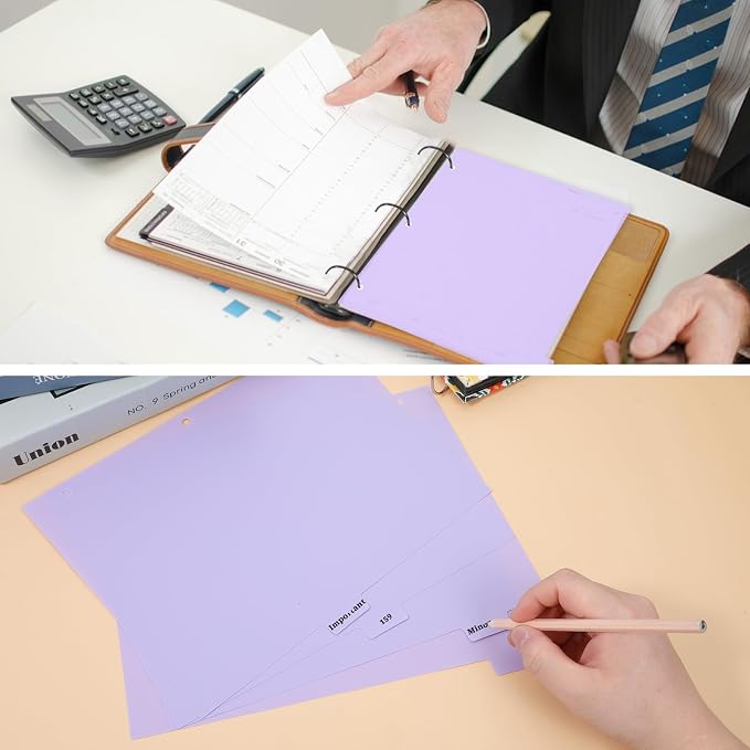 3 Ring Pink Binder Dividers - Image 5