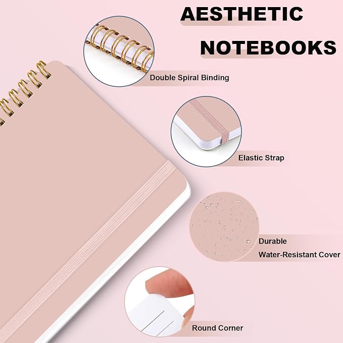 4 PCS Small Spiral Notebook 5x7, Spiral Journal Notebook, Notebooks - Image 3