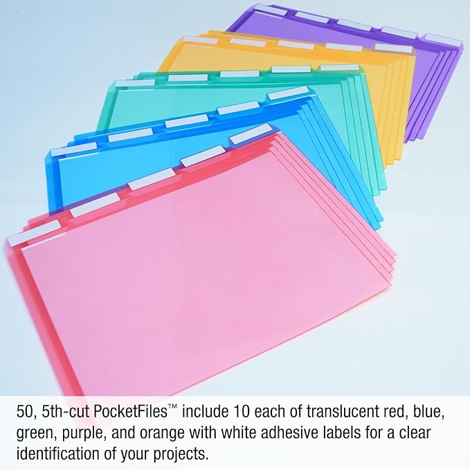 Ultimate Office PocketFile™ Clear Poly Document Folder Project Pockets - Image 4