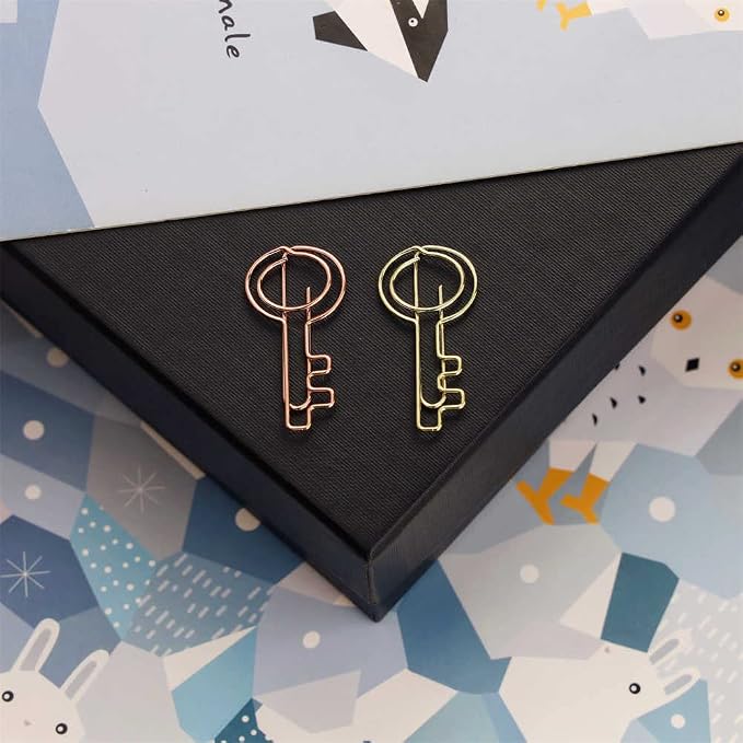 OWLFAVO 40pcs Key Shape Paper Clips - Image 3