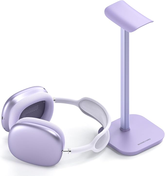 Headphone Stand, Desktop Headset Holder Heavy Base Desk Earphone Stand Aluminum by MANMUVIMO