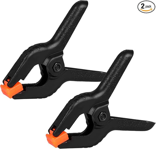2 Pack Spring Clamps, 8.5inch Plastic Clips, Small Backdrop Clips, Clamps Heavy by Romeda