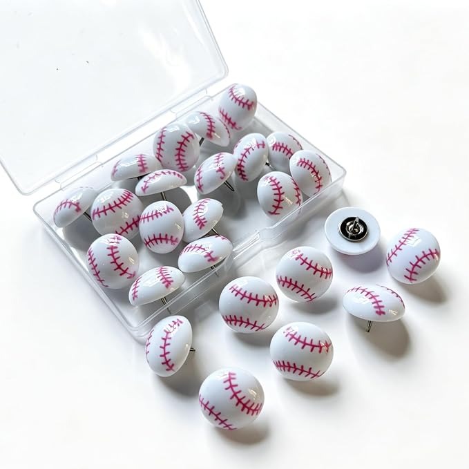 Thumb Tacks for wall, Cute Thumbtacks for Corkboards, Desk Decor for Sports by Tandarui