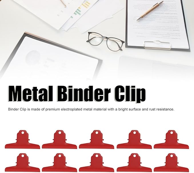 10 Pcs Large Bulldog Clips, 3.9 Inch Large Paper Clips Metal Binder Clips - Image 3