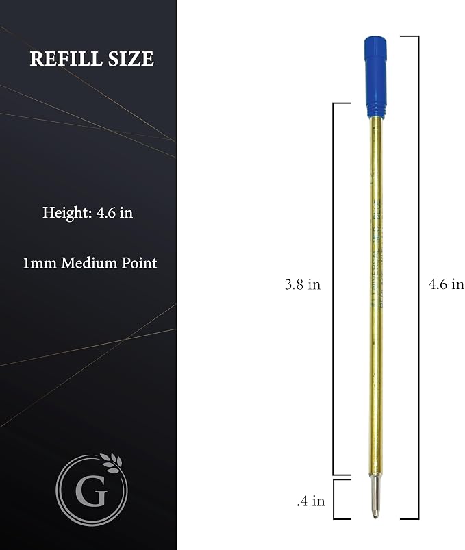 Garland Universal #1 Cross Compatible Ballpoint Pen Refill, USA Made, Archival - Image 2