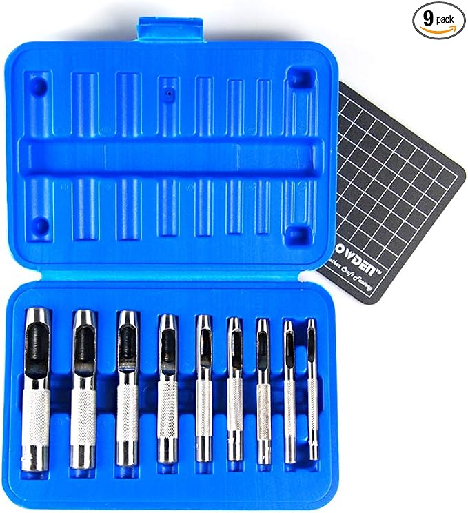 OWDEN 9 Pieces Hollow Punch Set by WEHERCRAFT