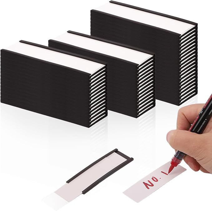 Magnetic Labels, 1x3 Inch C-Shape Magnetic Tool Box Labels, Magnetic Label by ROLTAGAZ