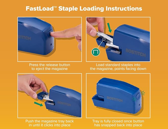 Bostitch Office Portable Electric Stapler, 20 Sheets, AC or Battery Powered - Image 4