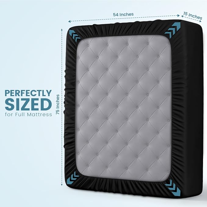 Full Size Mattress Protector Waterproof, Premium 200 GSM Terry Mattress Cover - Image 4