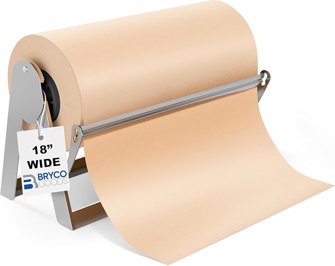 Bryco Goods - 18 Inches All Paper Roll Dispenser and Cutter Made of Heavy-Duty by BrycoGoods