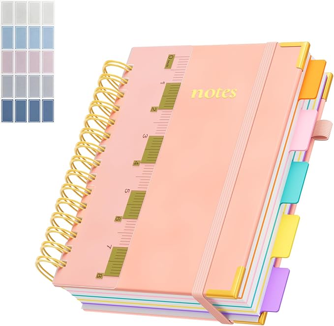 XYark A5 Hardcover Spiral Notebook, 6.3"x8.5" College Ruled Notebooks by XYark