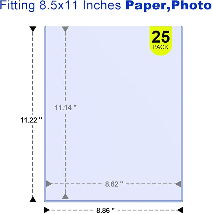 25-Pack 8.5 x 11 Inch Document Toploaders - Image 2