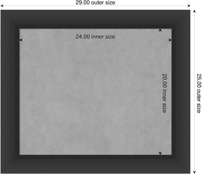 Amanti Art Black Framed Magnetic Board 25x29 Medium Vision Board - Image 2