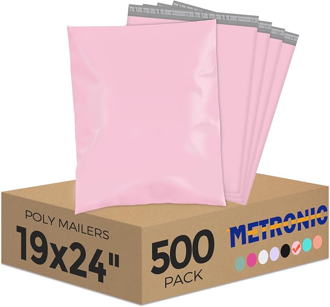 Metronic Poly Mailers 19x24 Inch 500 Pcs, Large Shipping Bags by METRONIC