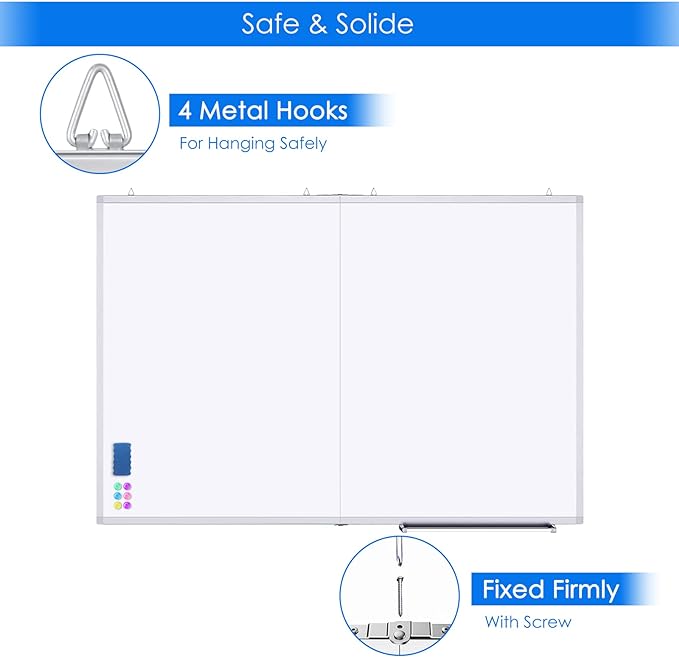 White Board Dry Erase 60 x 36，maxtek Large Magnetic Whiteboard 5' X 3' Dry - Image 3