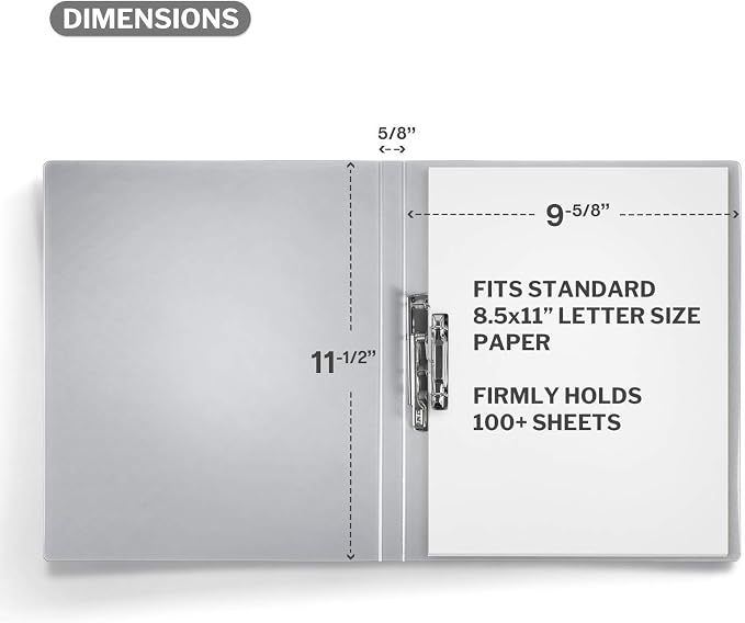 CRANBURY Punchless Clamp Binder, Ringless Binder Holds 100 Letter Size Pages - Image 6