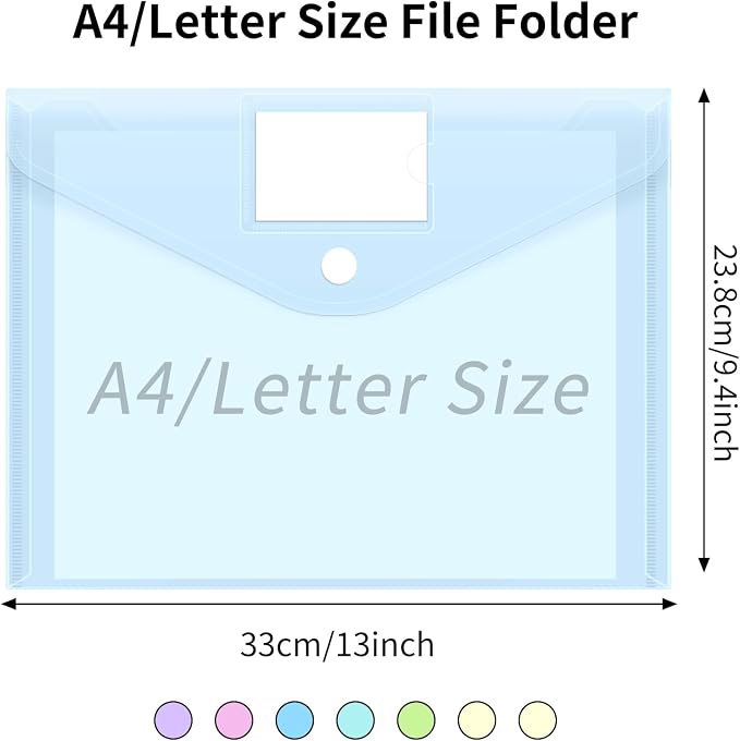 EOOUT 45pcs Plastic Envelopes, Plastic File Folders - Image 2