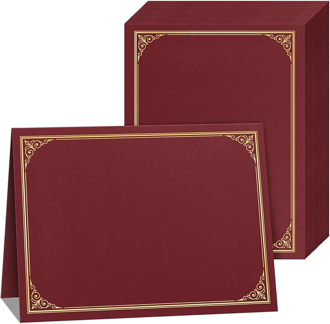 SUNEE Certificate Holders, Diploma Covers Gold Foil Border, by SUNEE