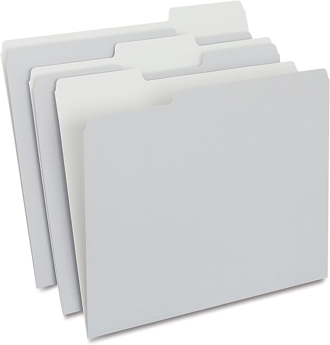 Staples File Folder, Letter Size, 1/3‑Cut Tab, Durable Paper Stock, 200/Carton by Staples
