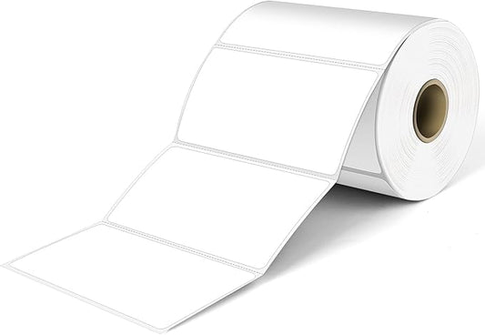 L LIKED 4" x 2" Direct Thermal Labels, Permanent Adhesive Barcode Shipping Labels & Compatible with Rollo, Zebra and Other Desktop Printers (1 Roll, 750 Labels)-DeskLoop Office