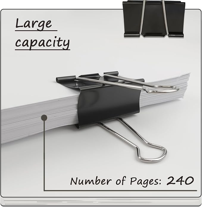 3-Inch Extra-Large DSTELIN Binder Clips - Image 3