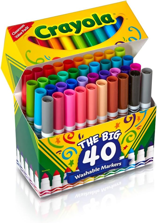 Crayola Ultra Clean Washable Markers, Teacher School Supplies - Image 3