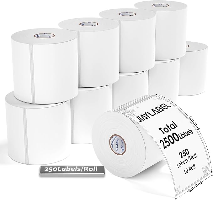 4x6 Thermal Mailing Labels for Direct Thermal Label Printer Shipping Sticker by JIAYLABEL