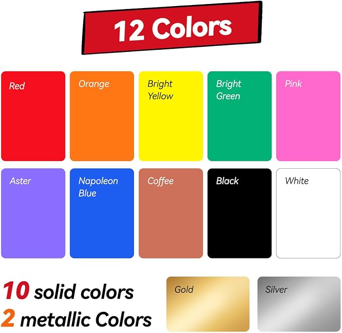 Coogert 12 Colors Jumbo Poster Markers, 15MM Thick Permanent Acrylic Graffiti - Image 5