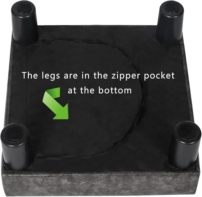 Joveco Small Footstool PU Leather Ottoman Square Footrest Stool Modern Padded Seat Chair for Living Room Bedroom Couch Dogs (Gray)-DeskLoop Office